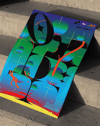 Digital Orbit Modern Duvar Tablosu – Yeşil Mavi Futuristik Abstract Poster