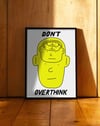 Don't Overthink Modern Duvar Tablosu - Sarı Minimal Figüratif Poster