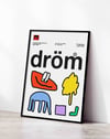 Dröm Modern Grafik Duvar Tablosu - Renkli Mobilya Dizayn Poster