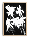 Echo Bloom Modern Duvar Tablosu – Siyah Beyaz Minimal Çiçek Poster