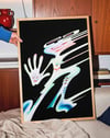 Elastic Spirits Modern Duvar Tablosu - Siyah Beyaz Sürreal Figüratif Poster