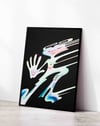 Elastic Spirits Modern Duvar Tablosu - Siyah Beyaz Sürreal Figüratif Poster