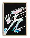 Elastic Spirits Modern Duvar Tablosu - Siyah Beyaz Sürreal Figüratif Poster