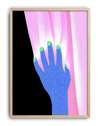 Electric Touch Modern Duvar Tablosu – Mavi El Abstract Poster