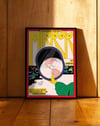 Environment Mirror Modern Duvar Tablosu -  Kırmızı Sarı Dünya Grafik Poster