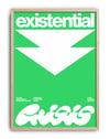 Existential Green Modern Duvar Tablosu – Yeşil Tipografik Grafik Poster