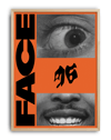 Face Code Modern Duvar Tablosu – Turuncu Siyah Grafik Poster