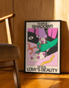 Fearful Shadows Modern Duvar Tablosu – Retro Sürreal Aşk Poster