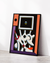 Frame Bloom Modern Duvar Tablosu – Siyah Turuncu Abstract Poster