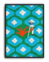 Garden Keeper Modern Duvar Tablosu – Yeşil Mavi Botanik Poster