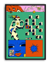 Glitch Puzzle Modern Duvar Tablosu – Renkli Dijital Bulmaca Poster