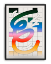 Gradient Flow Modern Duvar Tablosu – Renkli Grid Abstract Poster