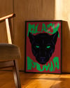 Green Muma Modern Duvar Tablosu – Kırmızı Siyah Panter Poster