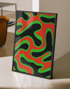 Green Pulse Modern Duvar Tablosu – Kırmızı Yeşil Abstract Poster