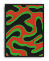 Green Pulse Modern Duvar Tablosu – Kırmızı Yeşil Abstract Poster