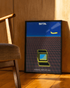 Grid Flight Modern Duvar Tablosu – Retro Teknoloji ve Uçuş Poster