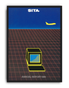Grid Flight Modern Duvar Tablosu – Retro Teknoloji ve Uçuş Poster