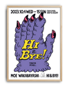 Hi & Bye Tokyo Modern Duvar Tablosu – Mor Sarı Japon Grafik Poster