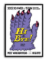 Hi & Bye Tokyo Modern Duvar Tablosu – Mor Sarı Japon Grafik Poster