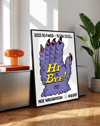 Hi & Bye Tokyo Modern Duvar Tablosu – Mor Sarı Japon Grafik Poster