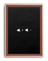 Hidden Eyes Modern Duvar Tablosu – Siyah Kırmızı Minimal Dark Poster
