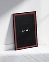 Hidden Eyes Modern Duvar Tablosu – Siyah Kırmızı Minimal Dark Poster