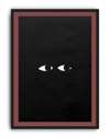 Hidden Eyes Modern Duvar Tablosu – Siyah Kırmızı Minimal Dark Poster