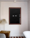 Hidden Eyes Modern Duvar Tablosu – Siyah Kırmızı Minimal Dark Poster