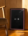 Hidden Eyes Modern Duvar Tablosu – Siyah Kırmızı Minimal Dark Poster