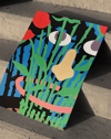Hidden Garden Modern Duvar Tablosu – Renkli Abstract Yüz ve Botanik Poster