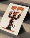 Hot Mess Modern Duvar Tablosu - Siyah Turuncu Evil Figüratif Poster