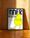 Inner Hollow Modern Duvar Tablosu - Sarı Karakter Minimal Figüratif Poster