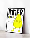 Inner Hollow Modern Duvar Tablosu - Sarı Karakter Minimal Figüratif Poster