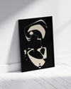 Ivory Void Modern Duvar Tablosu – Siyah Krem Soyut Minimal Poster