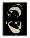 Ivory Void Modern Duvar Tablosu – Siyah Krem Soyut Minimal Poster