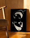 Ivory Void Modern Duvar Tablosu – Siyah Krem Soyut Minimal Poster