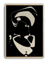 Ivory Void Modern Duvar Tablosu – Siyah Krem Soyut Minimal Poster