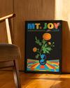 Joy Bloom Modern Duvar Tablosu – Siyah Zeminli Retro Çiçek Konser Poster