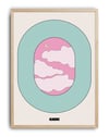 Klowds Pastel Pembe Bulut ve Ay Duvar Tablosu