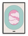 Klowds Pastel Pembe Bulut ve Ay Duvar Tablosu