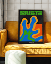 Krista Flow Modern Duvar Tablosu – Siyah Renkli Abstract Poster