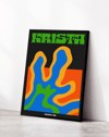 Krista Flow Modern Duvar Tablosu – Siyah Renkli Abstract Poster