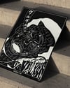 Kuro Neko Modern Duvar Tablosu – Siyah Beyaz Japon Kedi Poster