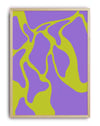 Liquid Flow Lila Lime Soyut Organik Desen Duvar Tablosu