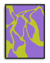 Liquid Flow Lila Lime Soyut Organik Desen Duvar Tablosu