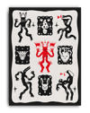 Little Ritual Modern Duvar Tablosu – Siyah Beyaz Kırmızı Demon Poster