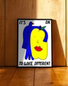 Love Different Figüratif Duvar Tablosu - Beyaz Zeminli Minimal Tipografik Poster