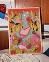 Masked Bloom Modern Duvar Tablosu - embe Çiçekli Sürreal Figüratif Poster