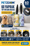 Mey İthalat® PETZOOM 60 Yaprak Tüy Toplama Rulosu Kedi Köpek Tüy Toplayıcı Ev Koltuk Araç Ofis Temizlik Rulosu
