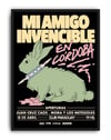 Mi Amigo Invencible Retro Duvar Tablosu - Yeşil Tavşan Figüratif Poster